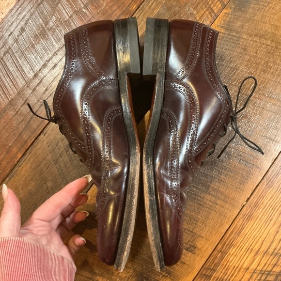 Florsheim Lexington Burgundy Leather Wingtip Oxford Dress Shoes Men’s Size 10C main image 13